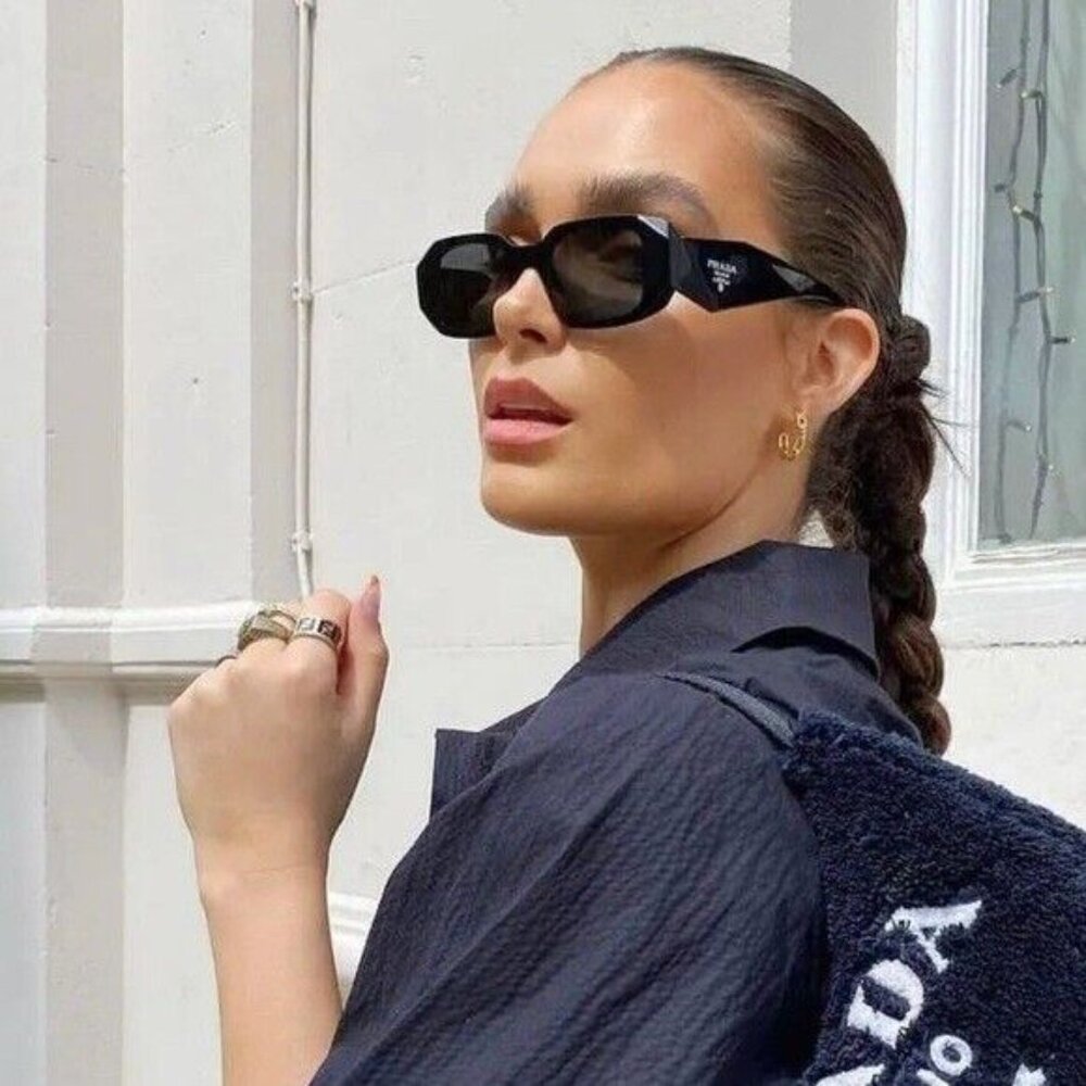Prada PR17 Standard Sunglasses, Dark Navy, pre loved/ authentic